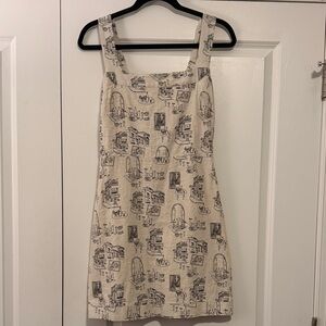 Abercrombie Small TALL trapeze dress linen blend